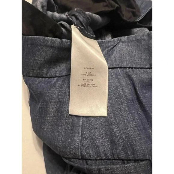 SIZE 0 Tibi High Quality Blue Wide Legged Cullotes Capri Pants Lyocel Cotton - Picture 7 of 7